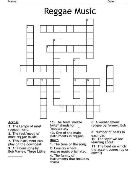 Enter a Crossword Clue. . Reggaes kin crossword